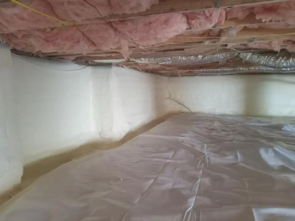 Crawl space encapsulation with closed-cell spray foam for Spray Foam Roofing in Albemarle